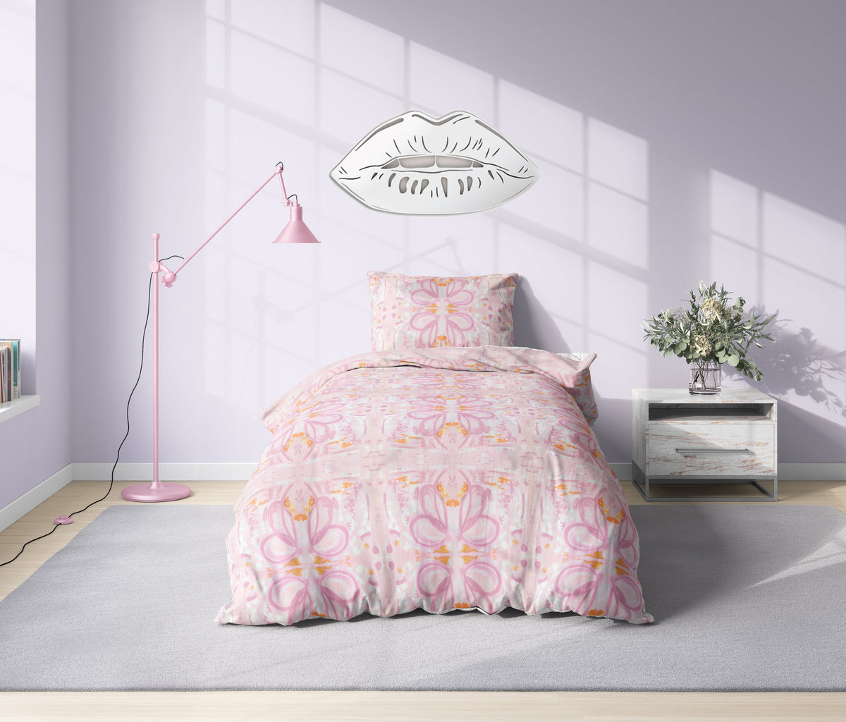 Duvet - Kaleidoscope Pink Bedding, Duvets MWW Twin XL 