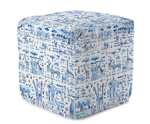 Bean Bag Cube - Animalia Blue Shop All, Cubes MWW 