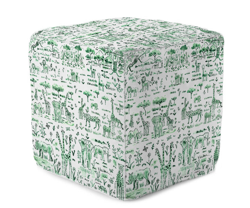Bean Bag Cube - Animalia Green Shop All, Cubes MWW 