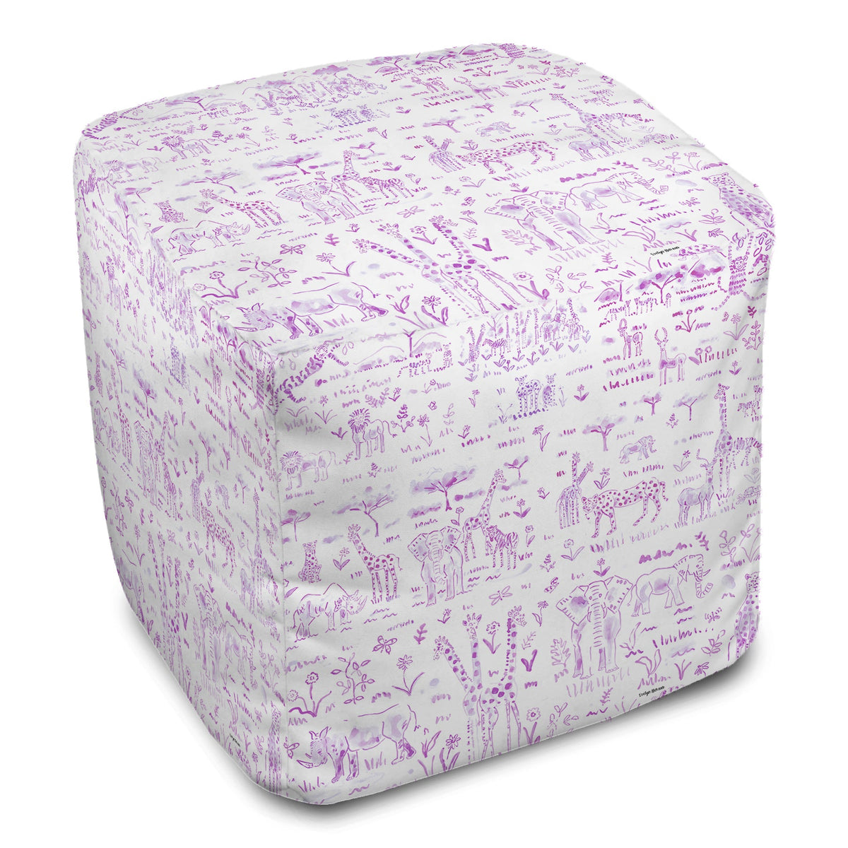 Bean Bag Cube - Animalia Lavender Shop All, Cubes MWW 