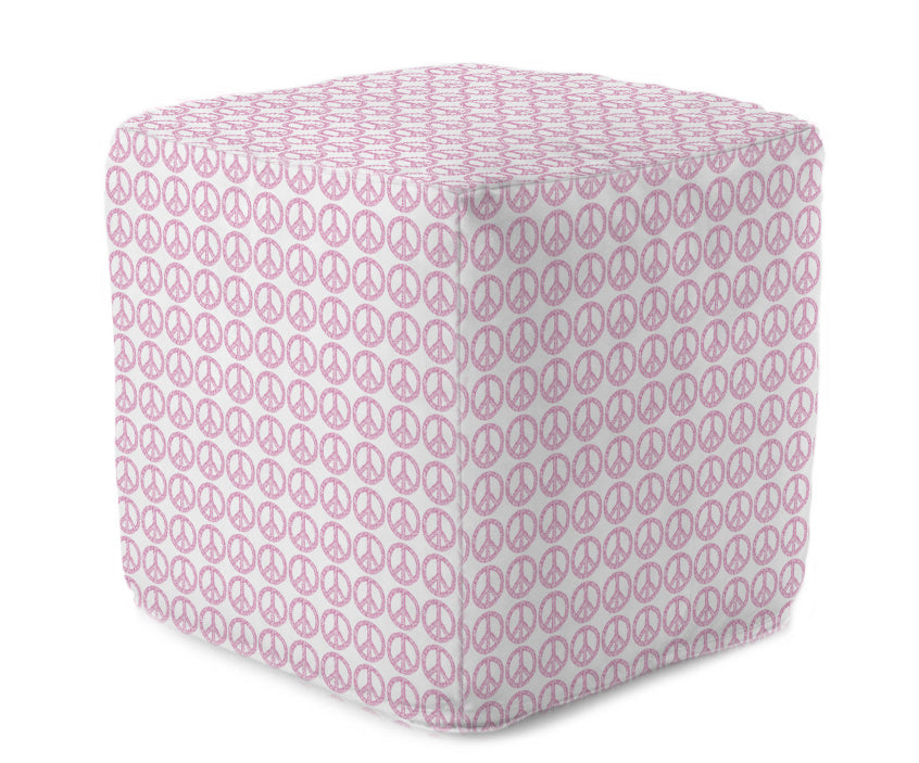 Bean Bag Cube - Peace Hot Pink Room Accessories, Cubes, Poufs MWW 