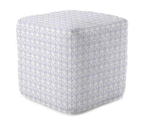Bean Bag Cube - Peace Lavender Room Accessories, Cubes, Poufs MWW 