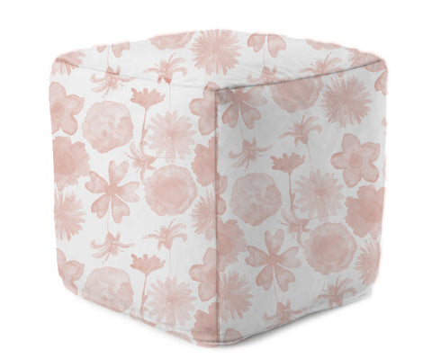 Bean Bag Cube - Petals Light Pink Room Accessories, Cubes, Poufs MWW 