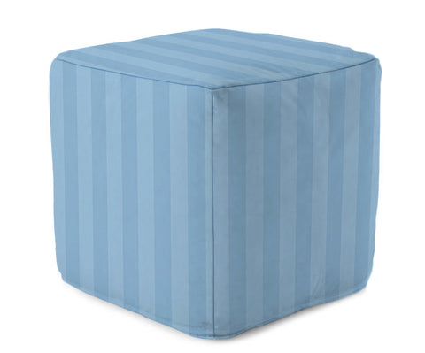 Bean Bag Cube - Shadow Stripes Cornflower Blue MWW 