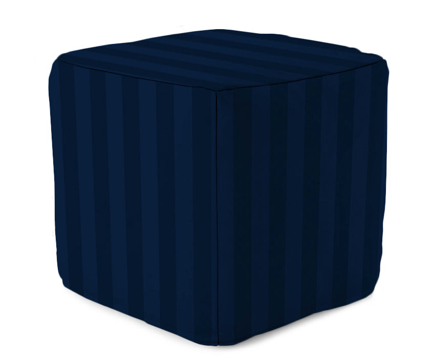 Bean Bag Cube - Shadow Stripes Navy MWW 