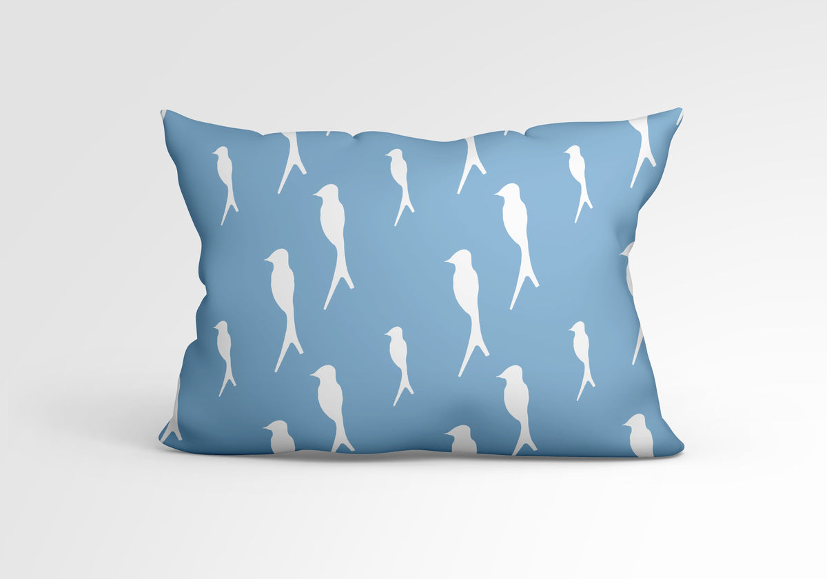 Bolster Pillow - Birds of a Feather Carolina Blue Bedding, Pillows, Bolster Pillow MWW 