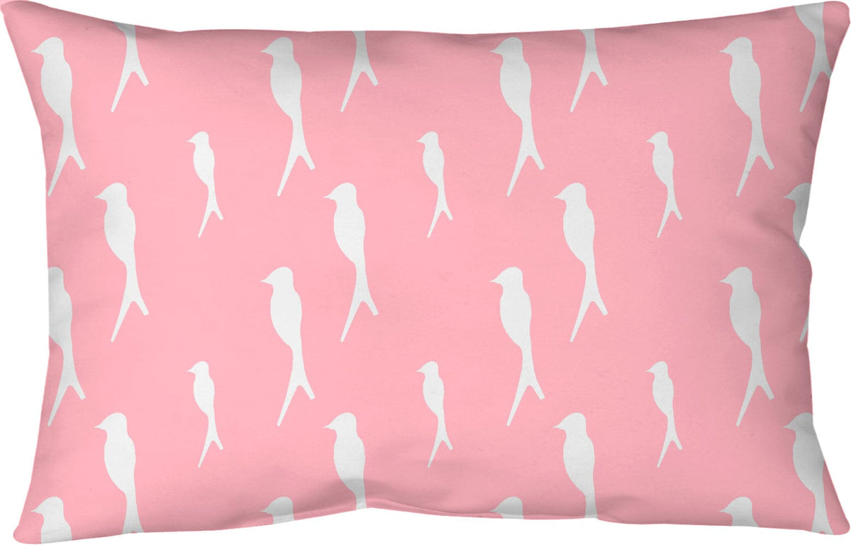 Bolster Pillow - Birds of a Feather Pink Bedding, Pillows, Bolster Pillow MWW 