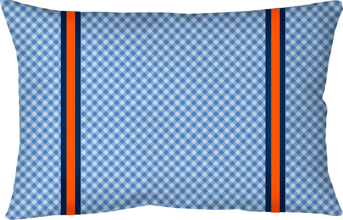 Bolster Pillow - Gingham Navy Bedding, Pillows, Bolster Pillow MWW 