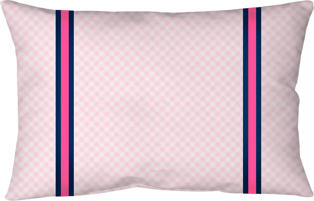 Bolster Pillow - Gingham Pink Bedding, Pillows, Bolster Pillow MWW 