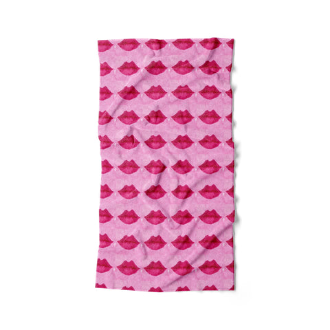 Copy of Quick-Dry Resort Towel - Pucker Lips Pink Shop All MWW 
