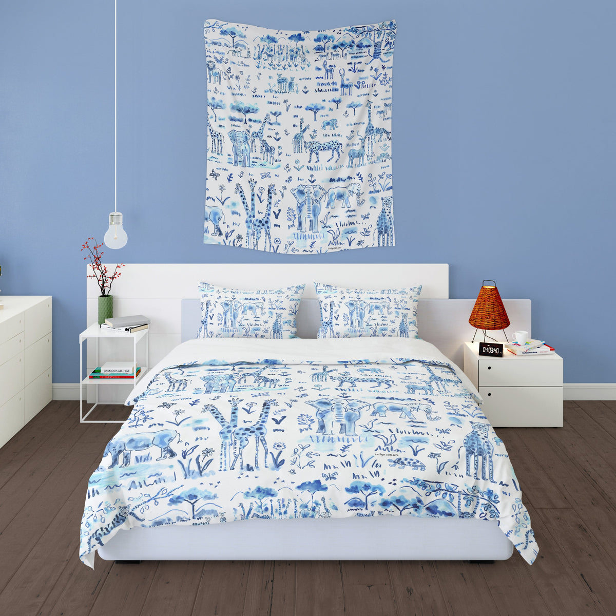 Duvet - Animalia Blue Bedding, Duvets MWW Full/Queen 