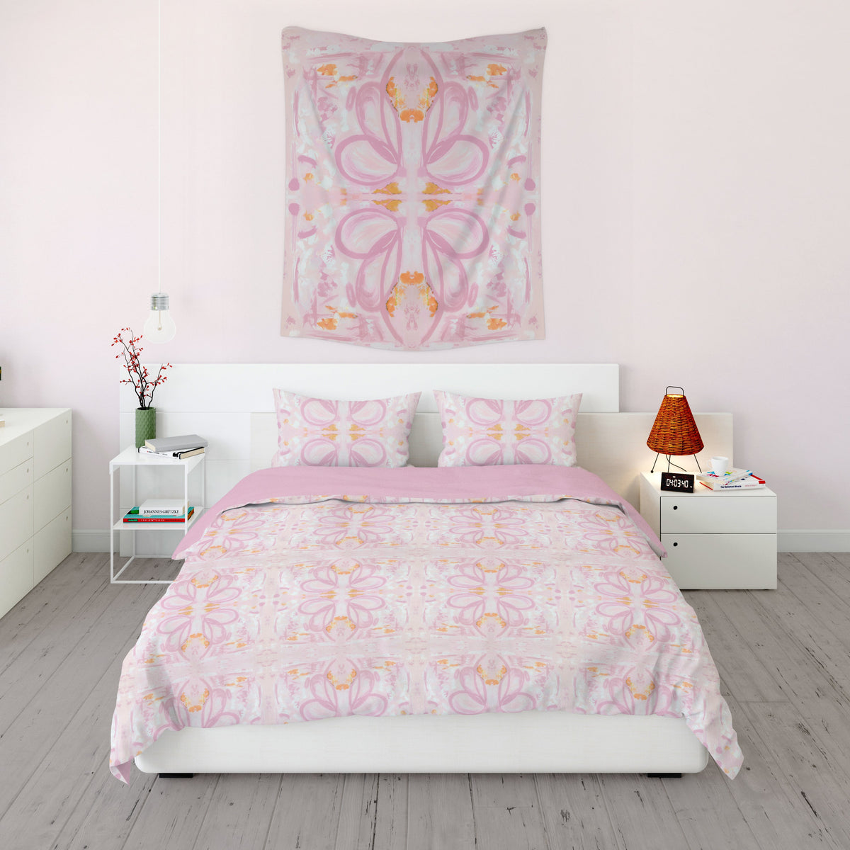 Duvet - Kaleidoscope Pink Bedding, Duvets MWW Full/Queen 