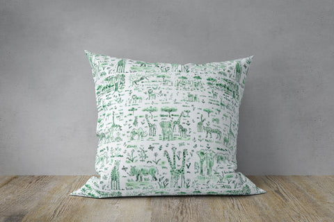 Euro/Floor Pillow - Animalia Green Shop All, Bedding Collections, Pillows MWW 