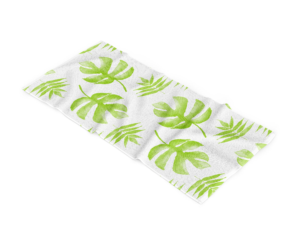 Quick-Dry Resort Towel - Palm Beachy Lime Bath, Towels, Resort Towel MWW 