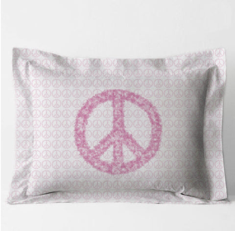 Standard Sham - All-Over Peace Hot Pink Bedding, Shams MWW 
