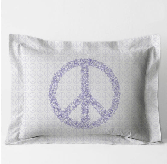 Standard Sham - All-Over Peace Lavender Bedding, Shams MWW 