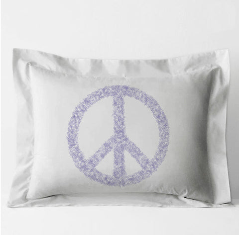 Standard Sham - Peace Foliage Lavender Bedding, Shams MWW 