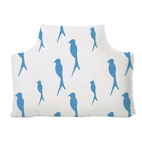 The Headboard Pillow® - Birds of a Feather Carolina Blue MWW 