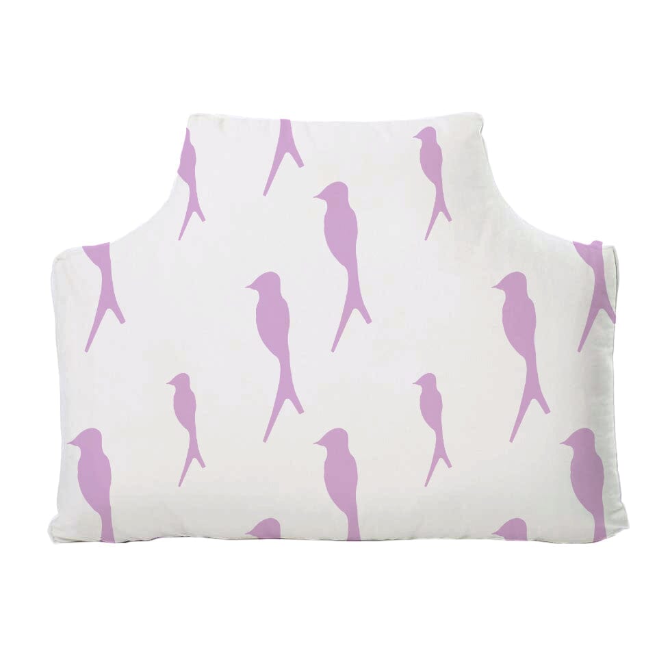 The Headboard Pillow® - Birds of a Feather Lilac MWW 