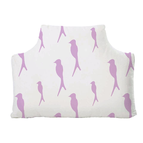 The Headboard Pillow® - Birds of a Feather Lilac MWW 