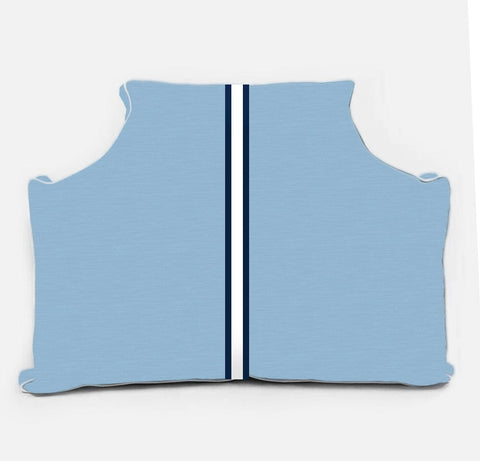 The Headboard Pillow® - Center Stripe Dotsie Carolina Blue Bedding, Headboards, The Headboard Pillow MWW 