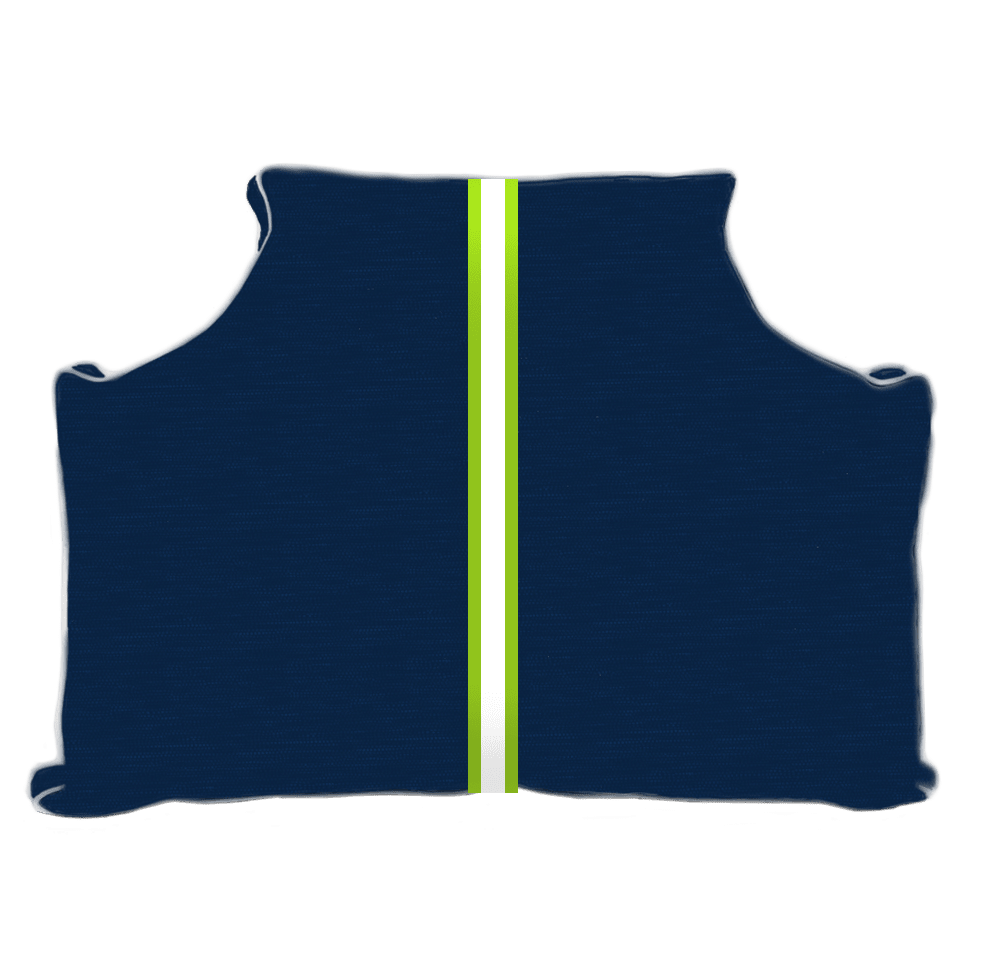 The Headboard Pillow® - Dotsie Dark Blue with Center Stripe Bedding, Headboards, The Headboard Pillow MWW 