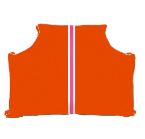 The Headboard Pillow® - Dotsie Orange with Center Stripe Bedding, Headboards, The Headboard Pillow MWW 