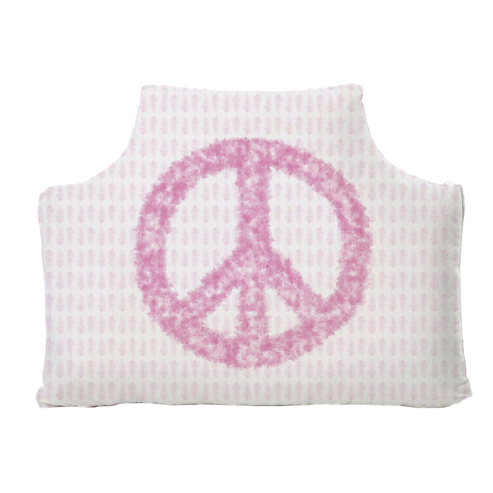 The Headboard Pillow® - Large Peace Plumes Hot Pink Bedding, Headboards, The Headboard Pillow MWW 