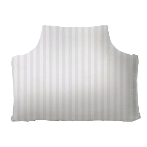 The Headboard Pillow® - Narrow Shadow Stripes White Bedding, Headboards, The Headboard Pillow MWW 