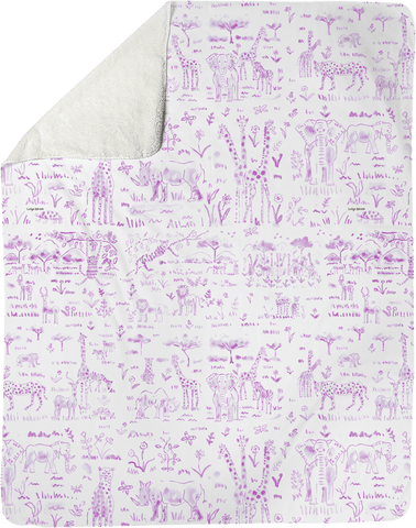 The Lovleigh Blanket - Animalia Lavender Shop All,Bedding Collections MWW 