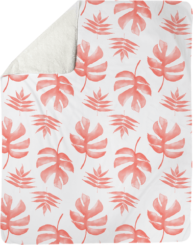 The Lovleigh Blanket - Palm Beachy Coral Bedding, Blankets MWW 