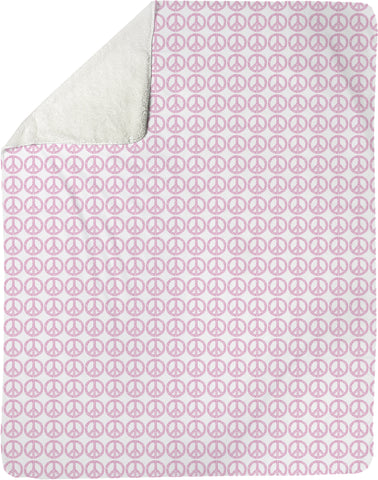 The Lovleigh Blanket - Peace Hot Pink Bedding, Blankets MWW 