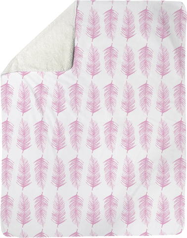 The Lovleigh Blanket - Plumes Hot Pink Bedding, Blankets MWW 