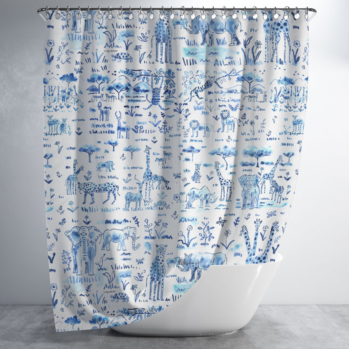 The Shower Panel - Animalia Blue Shop All, Bath MWW 