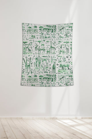 Wall Tapestry - Animalia Green Shop All, Wall Art MWW 