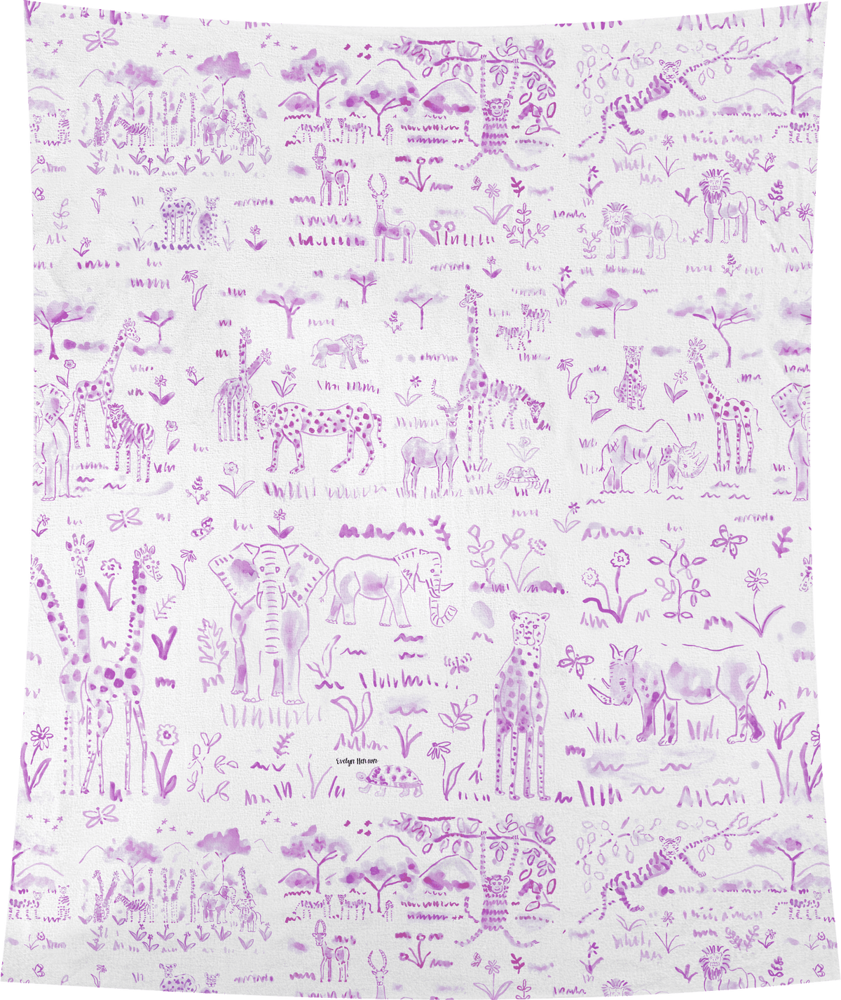 Wall Tapestry - Animalia Lavender Shop All, Wall Art MWW 