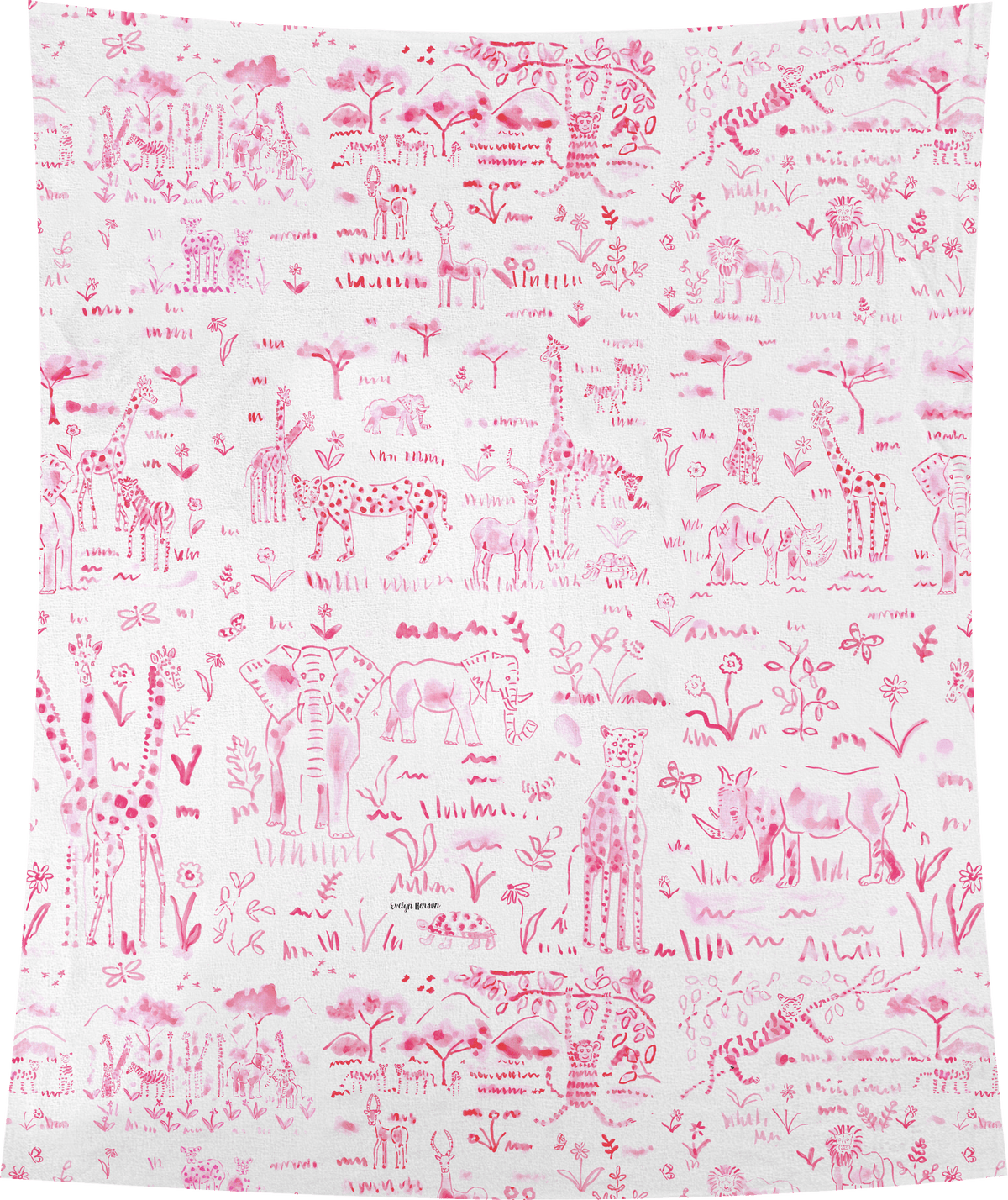 Wall Tapestry - Animalia Pink Shop All, Wall Art MWW 