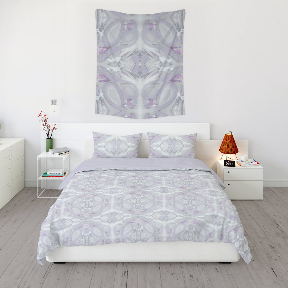 Wall Tapestry - Kaleidoscope Lavender Grey MWW 
