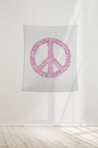 Wall Tapestry - Peace Plumes Hot Pink MWW 