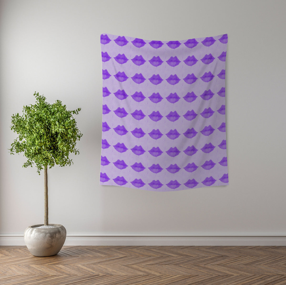 Wall Tapestry - Pucker Lips Lavender MWW 