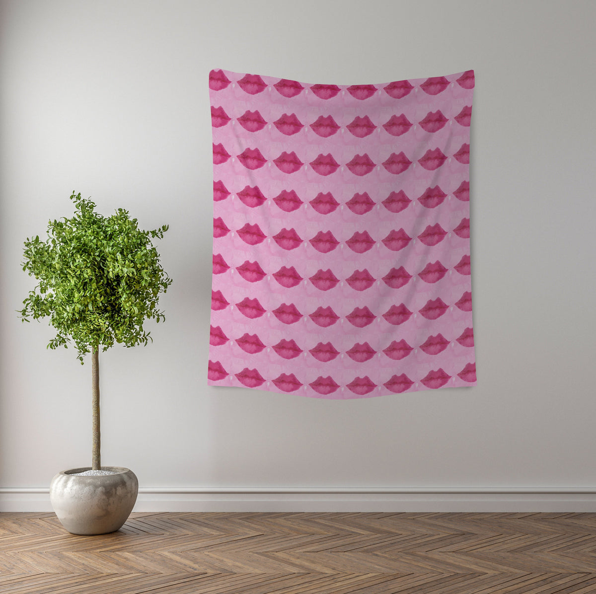 Wall Tapestry - Pucker Lips Pink MWW 