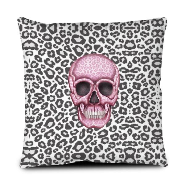 Floor Pillow - Skull Tanzania Nero/Hot pink throw LeighDeux, LLC 