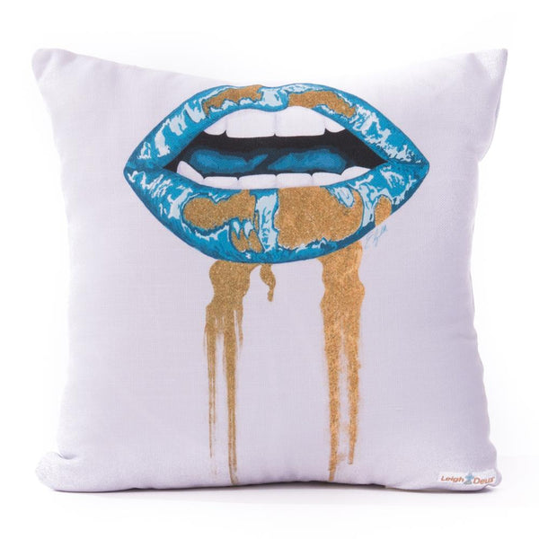 Throw Pillow - Lips Peacock Shop All,Bedding Collections MWW 